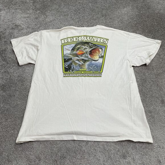 Columbia PFG Graphic T-Shirt Mens XL White Crew Neck Short Sleeve Cotton Tee Top - Picture 2 of 13
